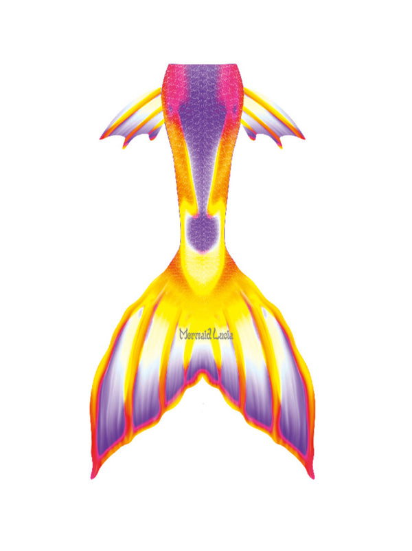 Fantasy Illusion Mermaid Tail Color 22 Yellow Pink Purple