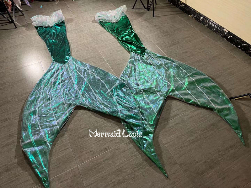 Mermaid Little Mermaid Tail 1 Reflective Fabric Teal Color