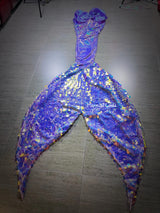 Mermaid Little Mermaid Tail 1 Reflective Fabric Purple Color