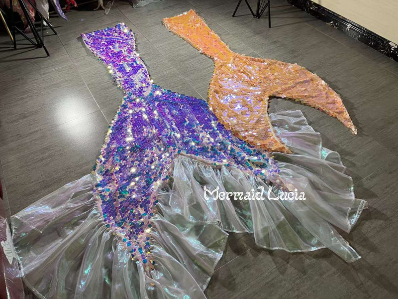 Mermaid Big Sequin Tail 1 Light Metallic