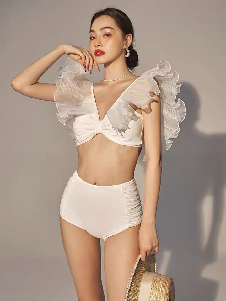 White Angel Girl Split Set Swimming Suit