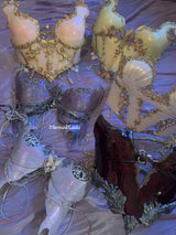 Midsummer Night Dream Resin Mermaid Corset Bra Top Cosplay Costume Patent-Protected