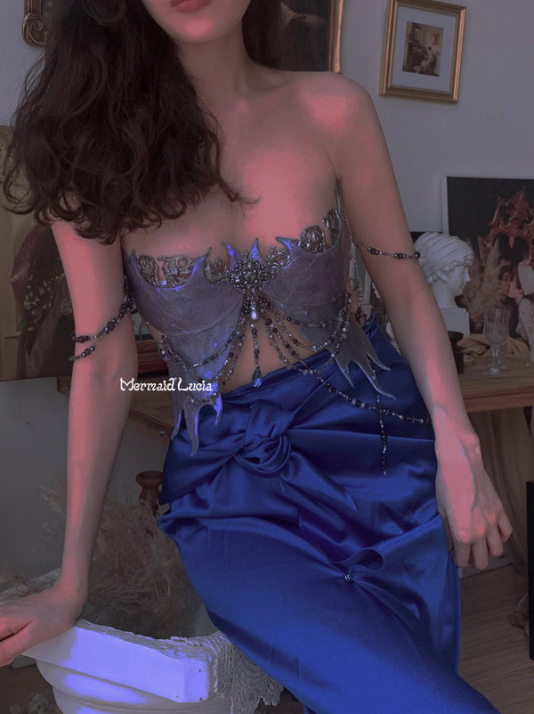 Midsummer Night Dream Resin Mermaid Corset Bra Top Cosplay Costume Patent-Protected