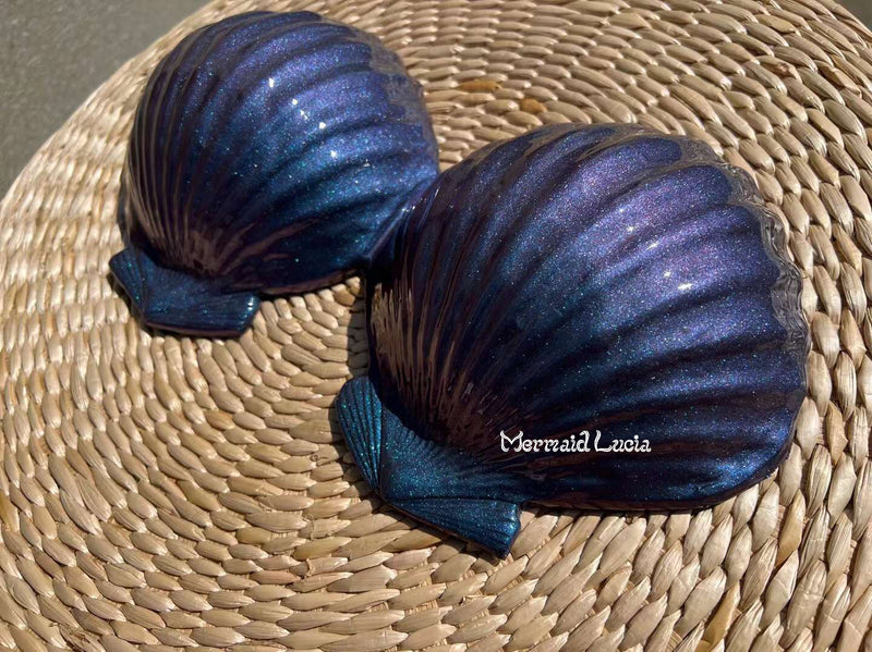Customized Mermaid Bra-Purple by Real Natural Seashell