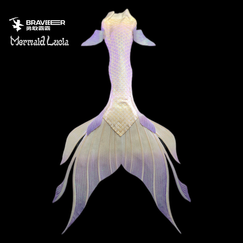 47 Ocean Dreams Series Ultralight Silicone Mermaid Merman Tail Light Yellow Purple