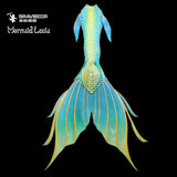 50 Ocean Dreams Series Ultralight Silicone Mermaid Merman Tail Peacock Green 1