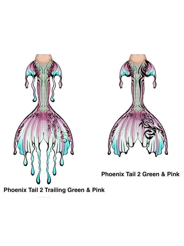 Phoenix Tail 2 Trailing Green & Pink