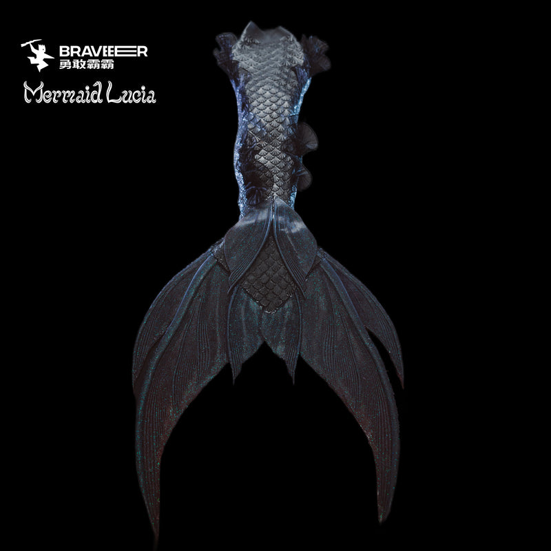 121 Reef Reverie Series Ultralight Silicone Mermaid Merman Tail Pure Black