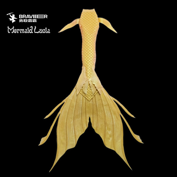 56 Ocean Dreams Series Ultralight Silicone Mermaid Merman Tail Pure Gold 1