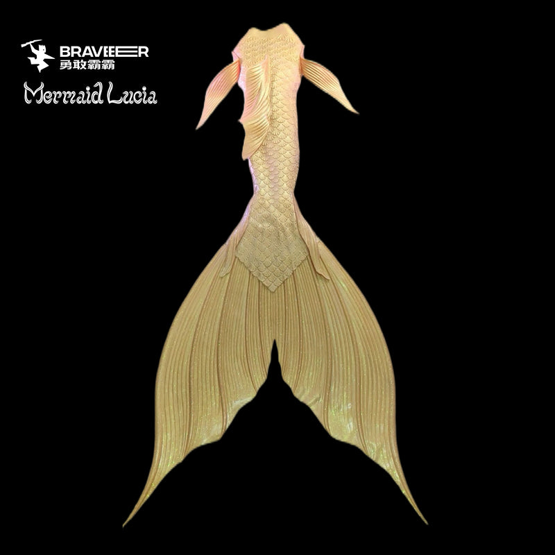 57 Ocean Dreams Series Ultralight Silicone Mermaid Merman Tail Pure Gold 2