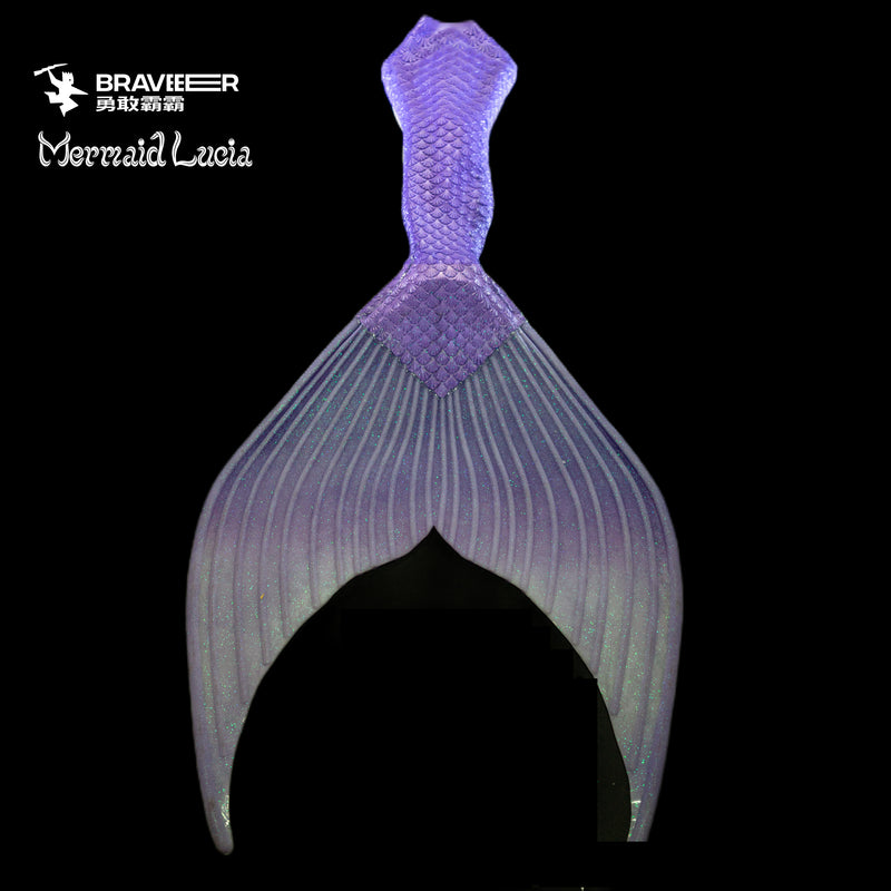 155 Starry Seabed Series Ultralight Silicone Mermaid Merman Tail Pure Purple