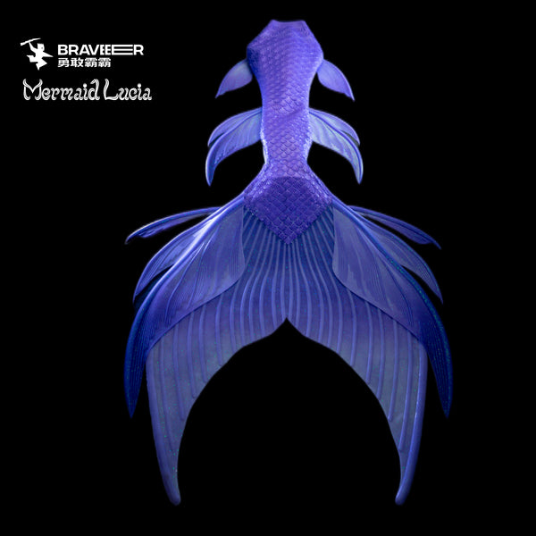 157 Starry Seabed Series Ultralight Silicone Mermaid Merman Tail Purple 1
