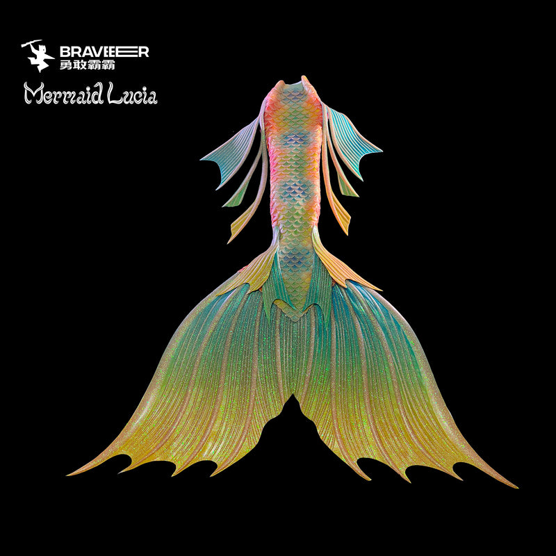 32 Fairytale Series Ultralight Silicone Mermaid Merman Tail Rainbow