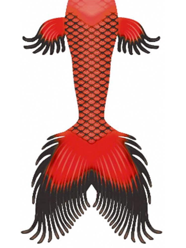 Amazing LED Mermaid Merman Tail Style 1 Red Black