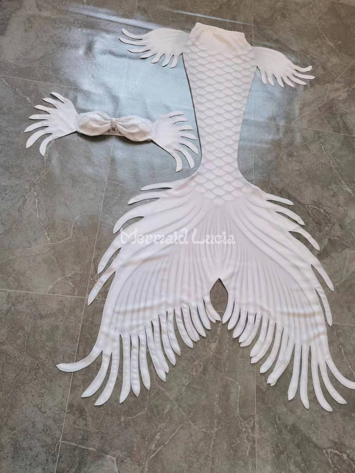 Amazing LED Mermaid Merman Tail Style 1 White – Image 2