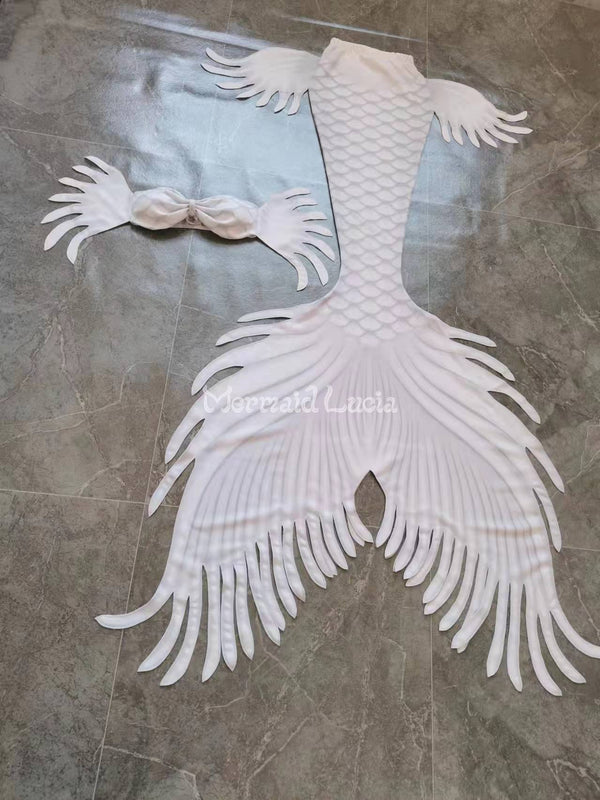 Amazing LED Mermaid Merman Tail Style 1 White