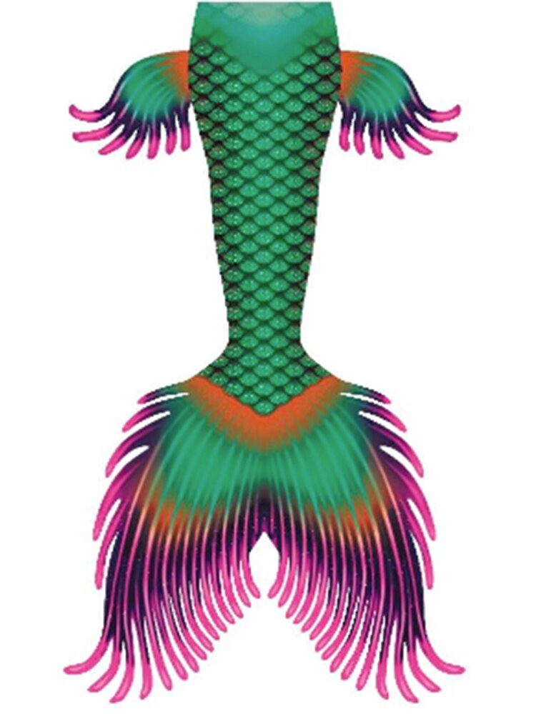 Amazing LED Mermaid Merman Tail Style 1 Green Pink