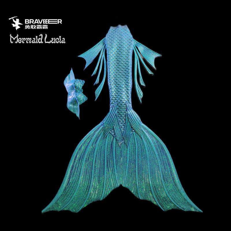 40 Fairytale Series Ultralight Silicone Mermaid Merman Tail Teal 2