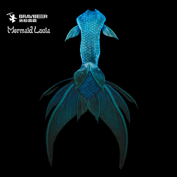 127 Reef Reverie Series Ultralight Silicone Mermaid Merman Tail Teal