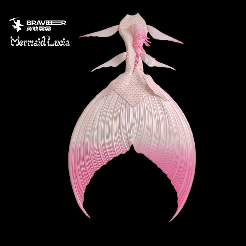91 Anemone Waltz Series Ultralight Silicone Mermaid Merman Tail White Pink