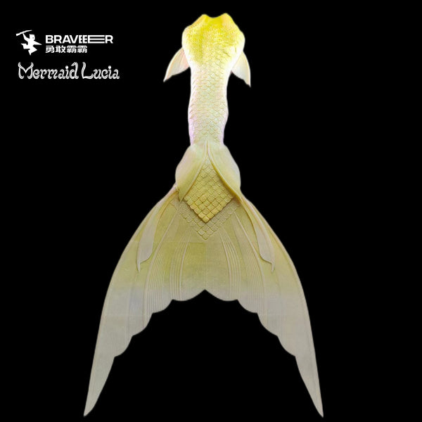 113 Siren Song Series Ultralight Silicone Mermaid Merman Tail Yellow White