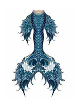 Blue Water Peacock Mermaid Merman Tail