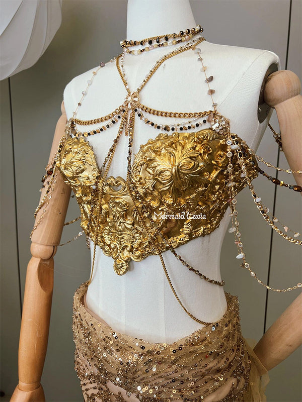 Jibaro Banshee Resin Mermaid Corset Bra Top Cosplay Costume Patent-Protected