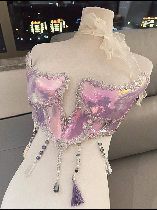 Fancy Shell Resin Mermaid Corset Bra Top Cosplay Costume Patent-Protected