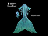 42 Fairytale Series Ultralight Silicone Mermaid Merman Tail White Blue 2