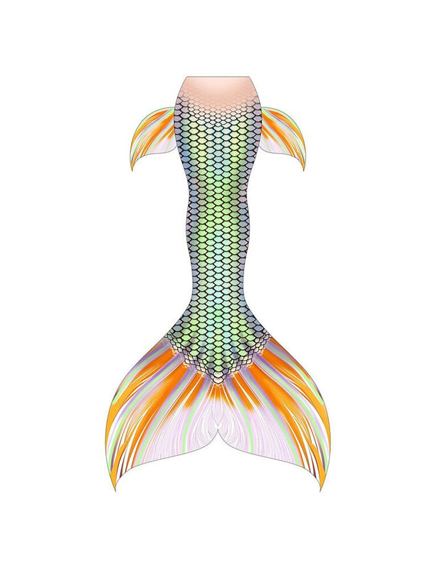 Grass Carp Mermaid Tail 1 Green & Orange