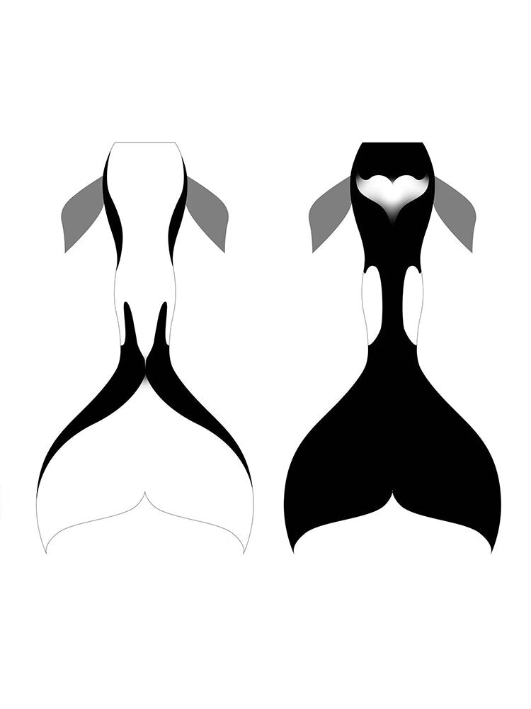 Mermaid Orca Whale Tail Style 1