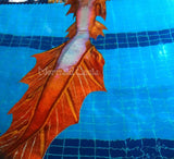 Super Long 3 Meters Dragon Tail Mermaid Merman Colour 2 Purple Green