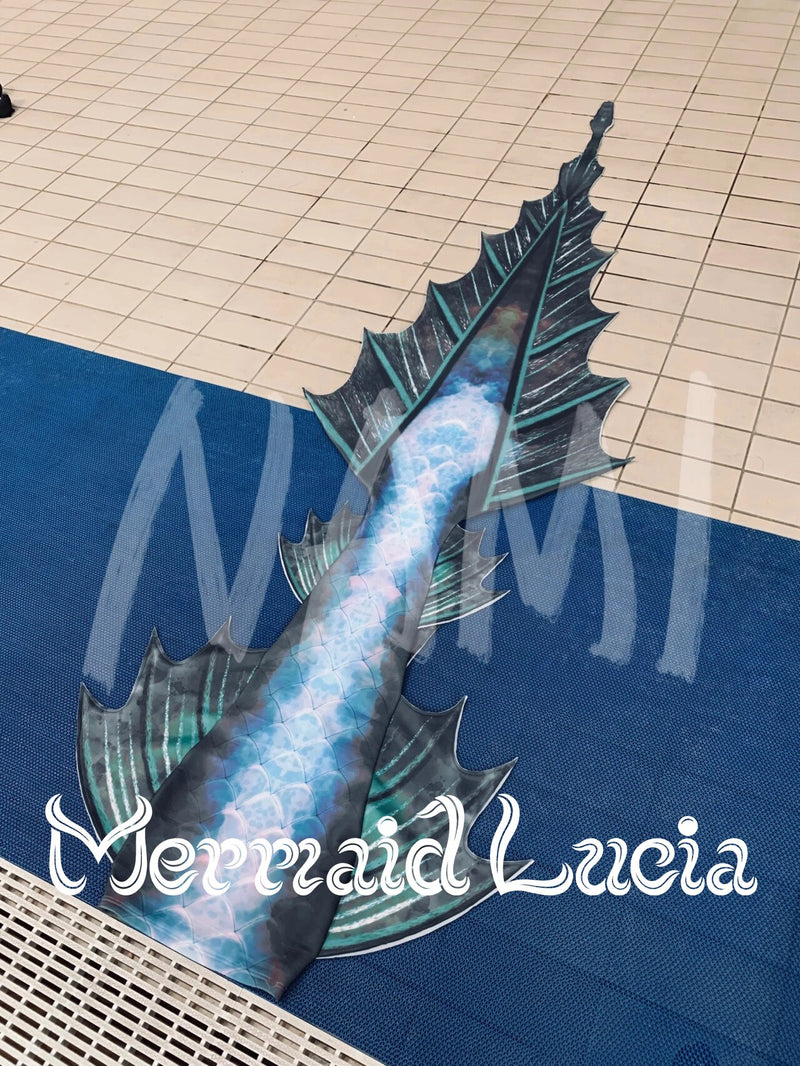 Super Long 3 Meters Dragon Tail Mermaid Merman Colour 1 Black Red Blue