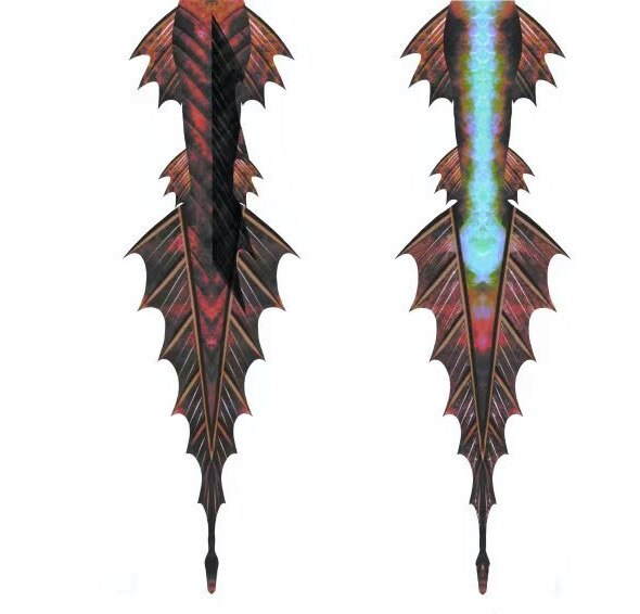 Super Long 3 Meters Dragon Tail Mermaid Merman Colour 1 Black Red Blue