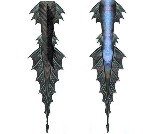Super Long 3 Meters Dragon Tail Mermaid Merman Colour 3 Blue Green Black