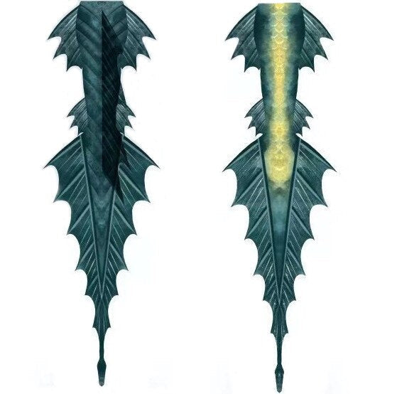 Super Long 3 Meters Dragon Tail Mermaid Merman Colour 4 Green Yellow