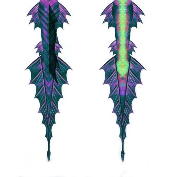 Super Long 3 Meters Dragon Tail Mermaid Merman Colour 2 Purple Green