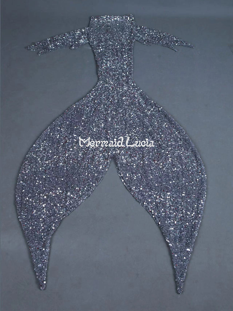 Mermaid Small Sequin Tail Color 4 Siliver