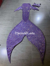 Mermaid Small Sequin Tail Color 5 Light Purple