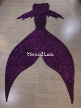 Mermaid Small Sequin Tail Color 7 Black Purple