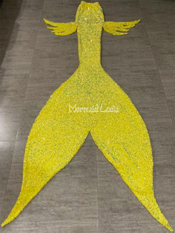 Mermaid Small Sequin Tail Color 15 Yellow