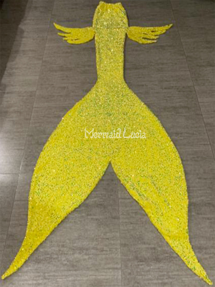 Mermaid Small Sequin Tail Color 15 Yellow