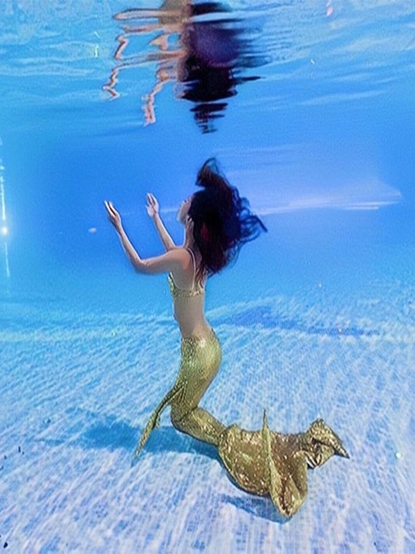 Mermaid Small Sequin Tail Color 19 Golden