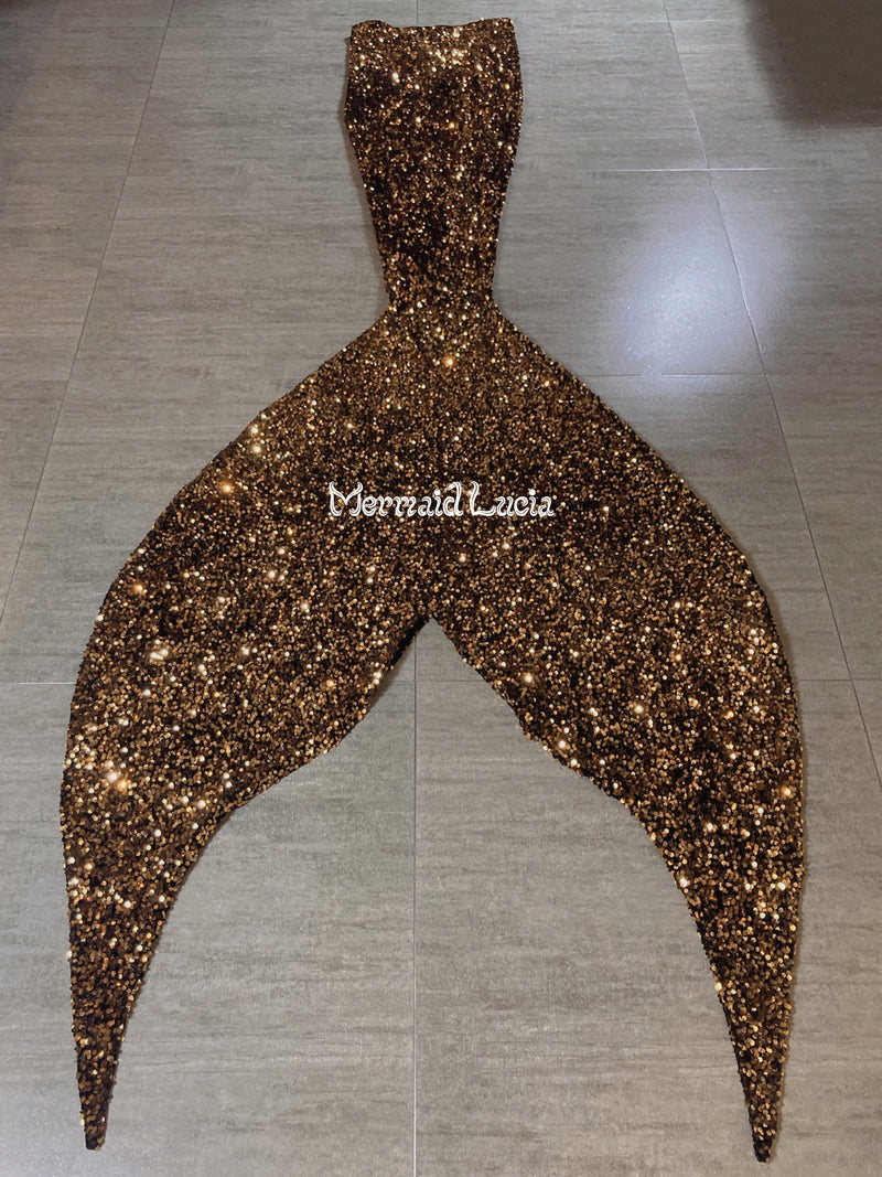 Mermaid Small Sequin Tail Color 20 Golden Black