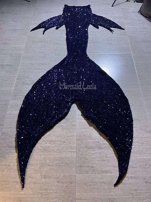 Mermaid Small Sequin Tail Color 24 Dark Blue