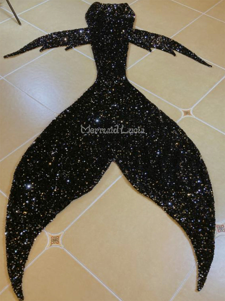 Mermaid Small Sequin Tail Color 26 Black