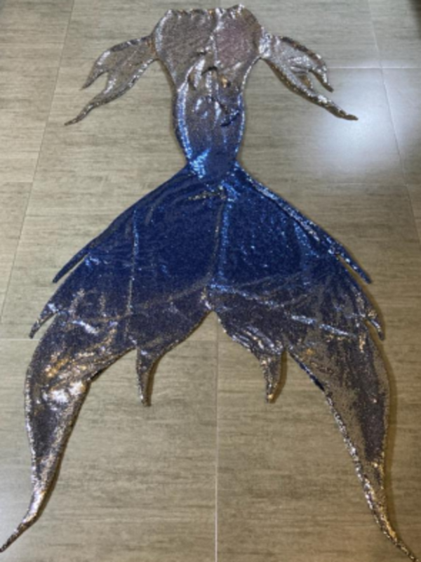 Mermaid Small Gradient Sequin Tail 1 Gradient Silver Blue