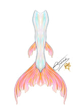 Pastel Nebula Silicone Mermaid Merman Tail Monofin for Diving Swimming Cosplay Co-branding Style 3